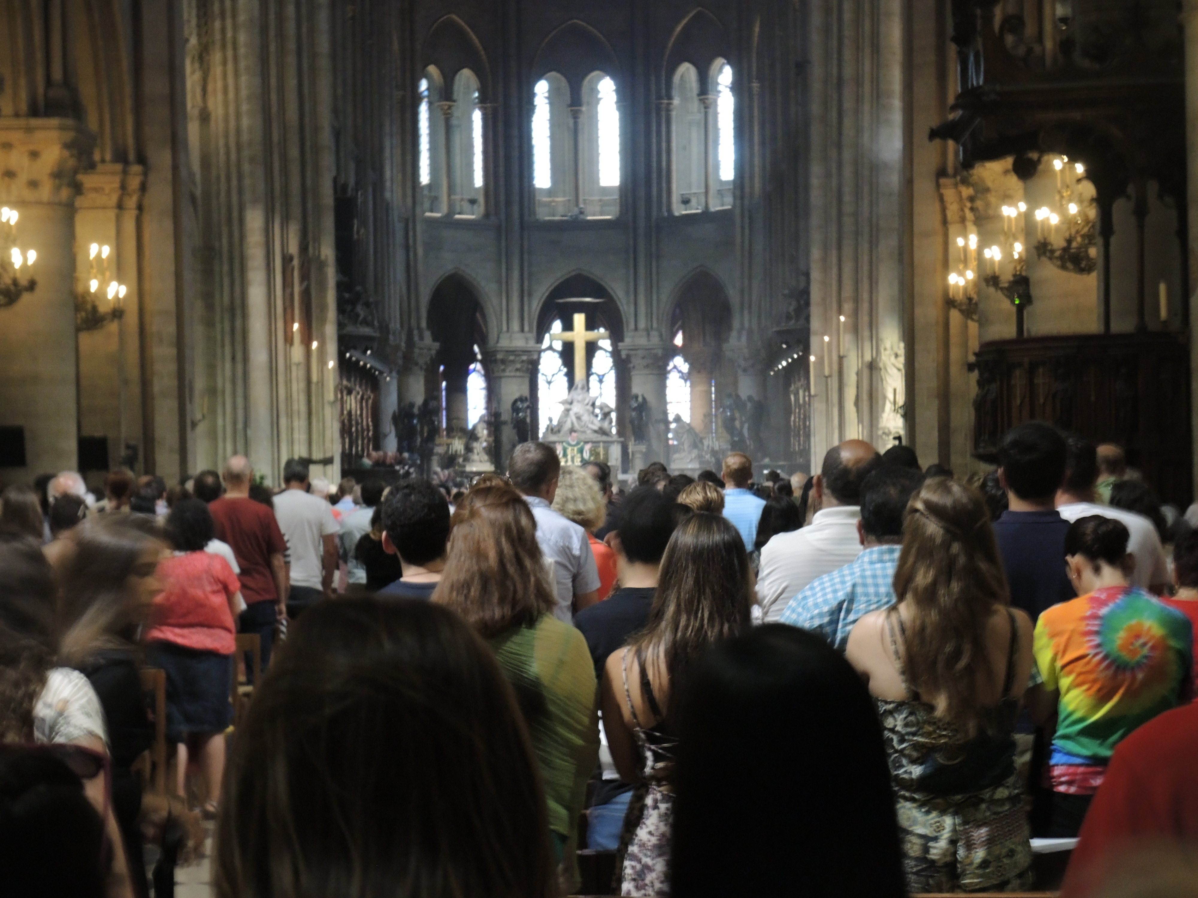 Inside Notre-Dame de Paris Circa July 2017