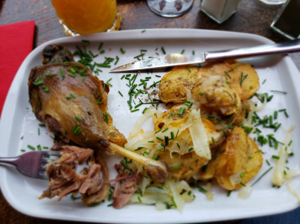 Duck and Roasted Potatoes at La Bucherie