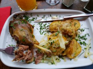 Duck and Roasted Potatoes at La Bucherie