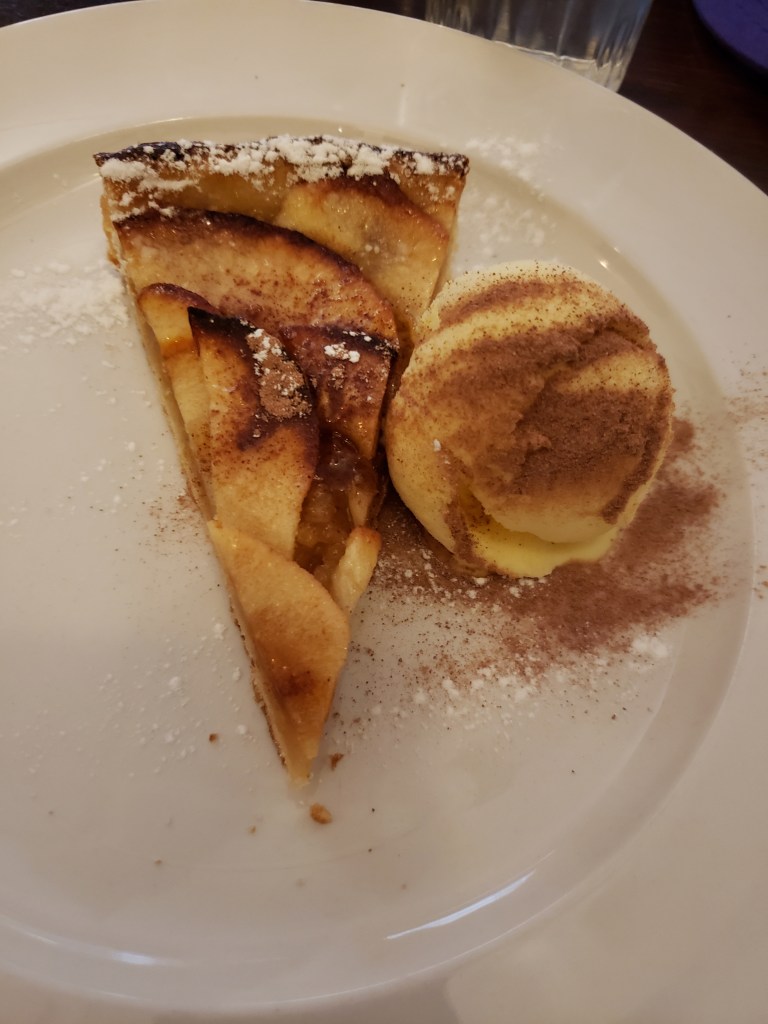 Apple Pie with Vanilla Ice Cream - The Little French Restaurant