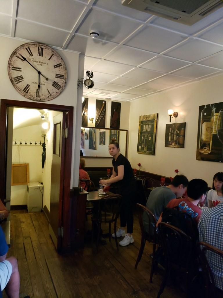 Inside the Little French Restaurant