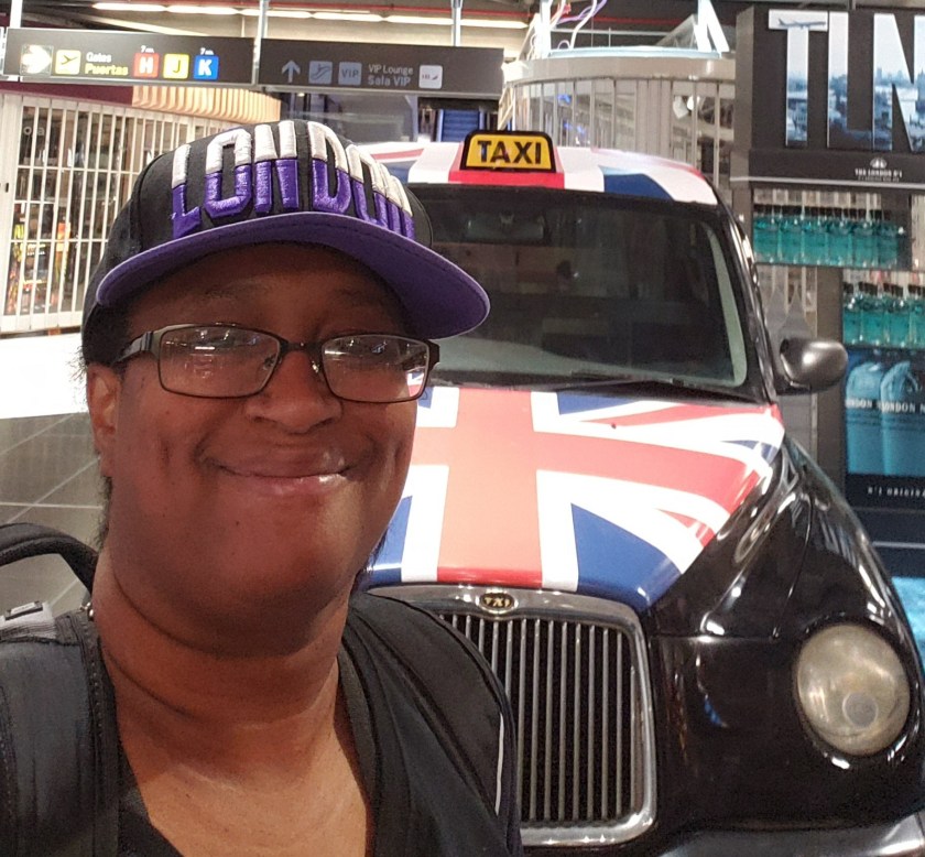 It was cool finding a mini-black London cab in Madrid's airport.