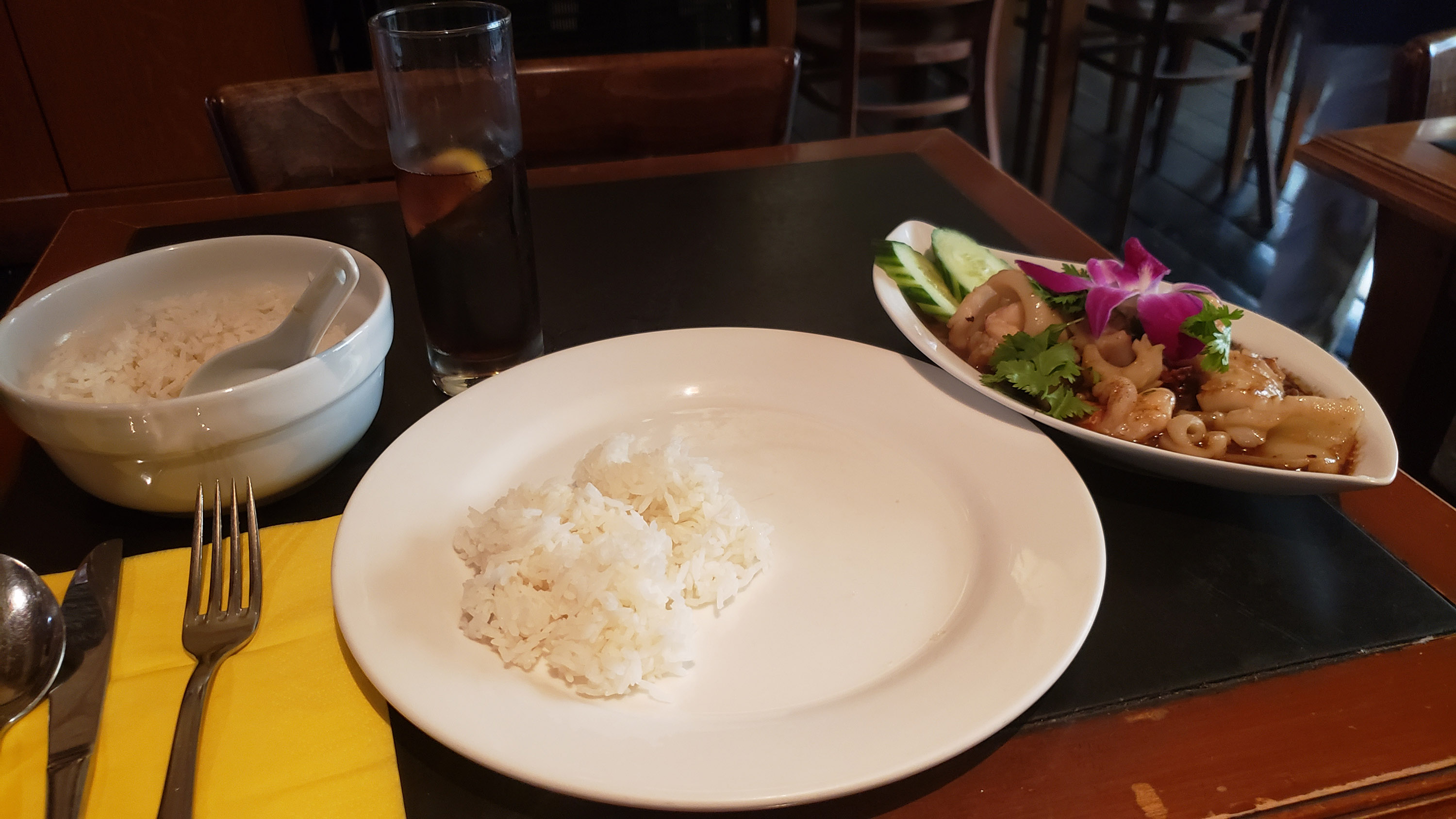 Rice & Seafood medley at Restaurant Premier Comptoir Thai