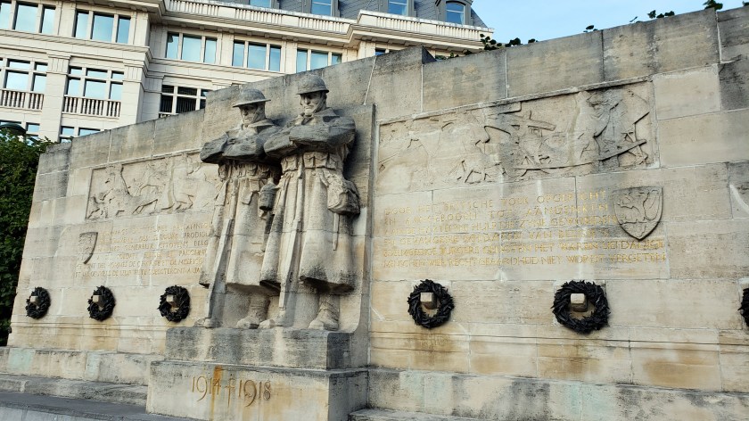 The Anglo-Belgian War Memorial commemorates the support given by the Belgian People to British prisoners of war during the First World War.