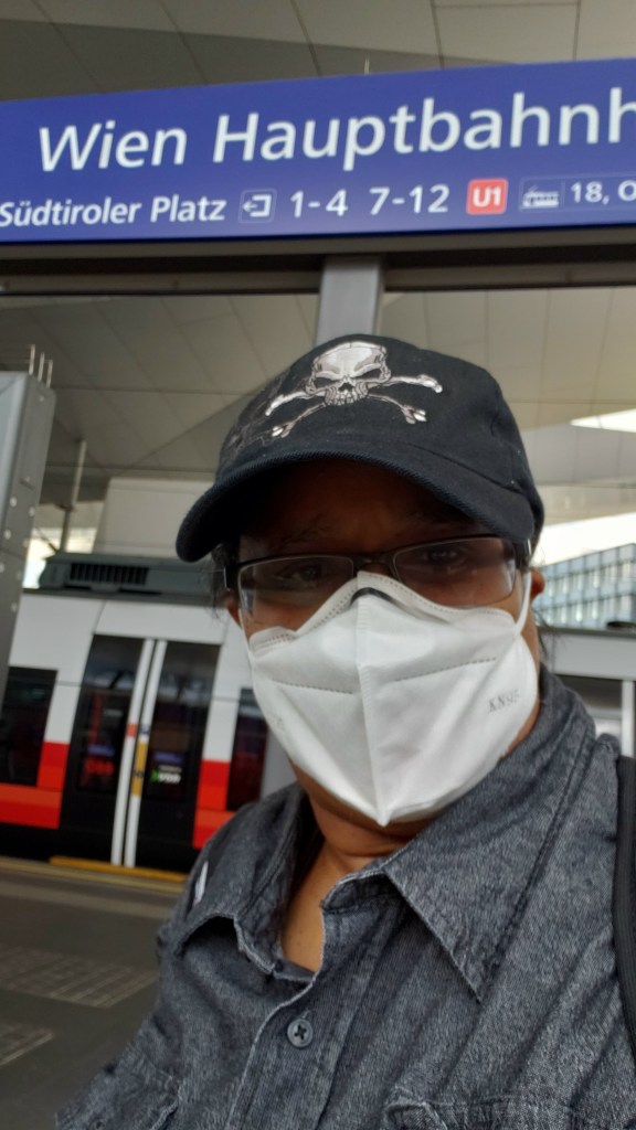 Cany Knight's Arrival at the Wien Hauptbahnhof in Vienna, Austria. June 2021.