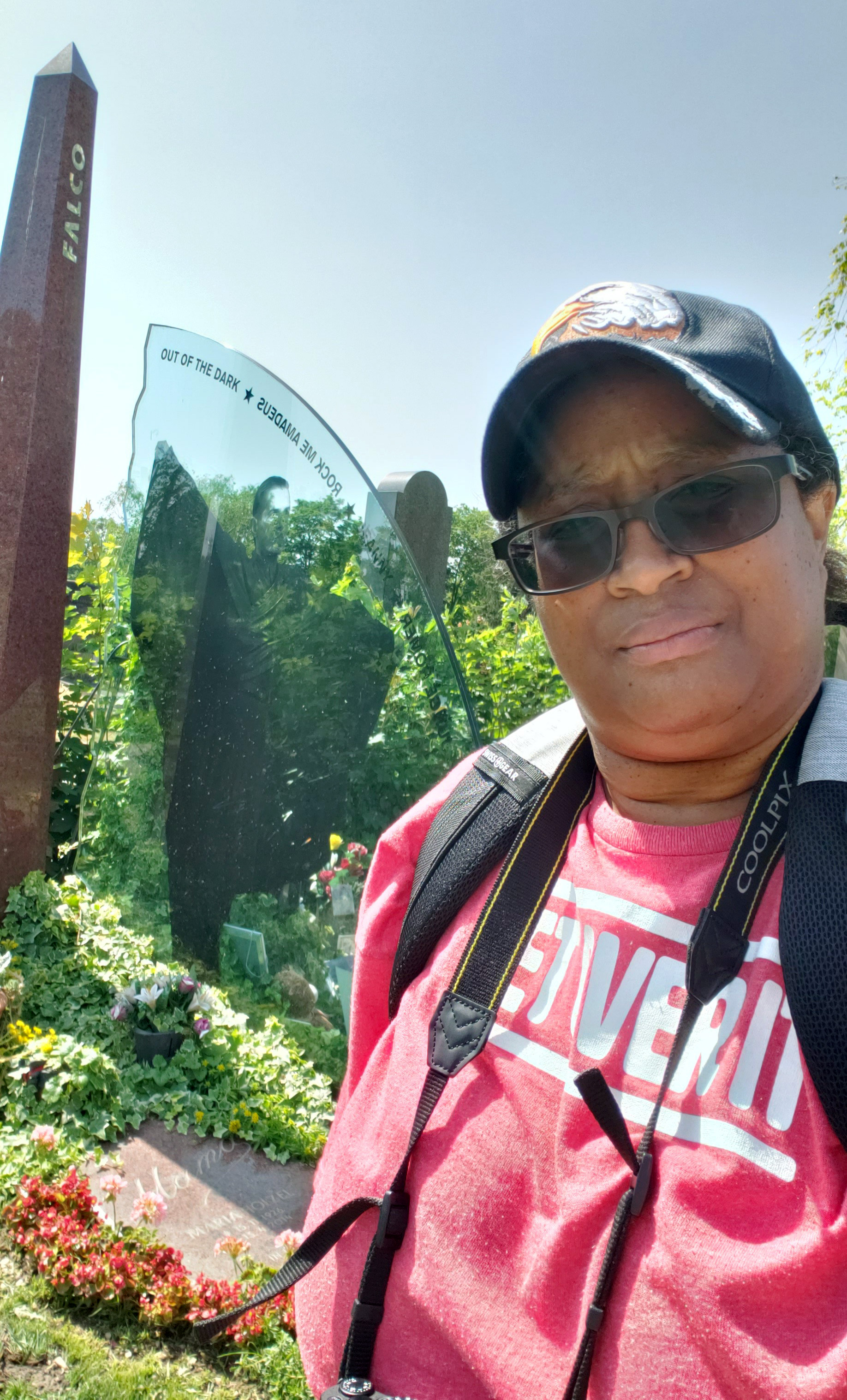 Me at Falco’s grave at Wiener Zentralfriedhof