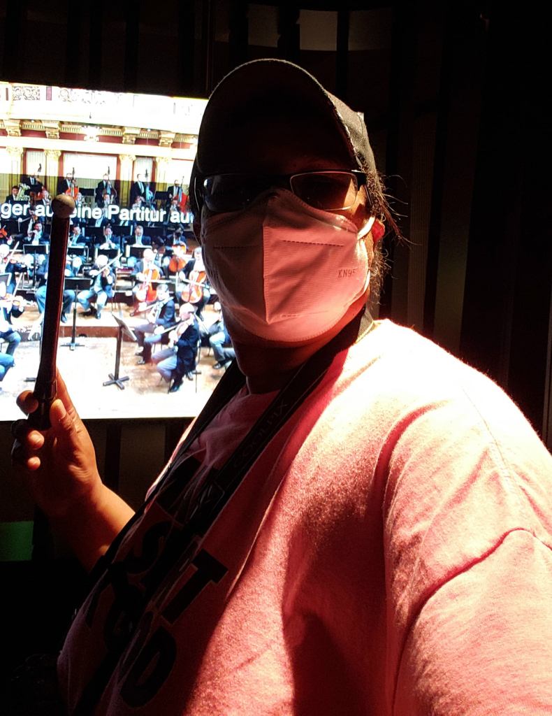 Me conducting the Vienna Philharmonic in the Goldener Saal of Wiener Musikverein (Photo by Candy Knight)
