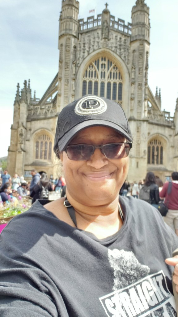 Me in front of Bath Abbey Easter Sunday 2022